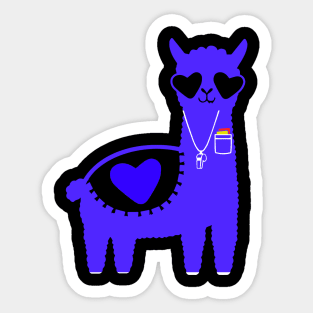 Alpaca Referee Funny Sticker